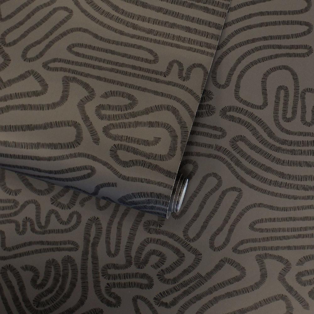 DecoratorsBest Abstract Doodle Black Peel and Stick Wallpaper, 28 sq. ft.