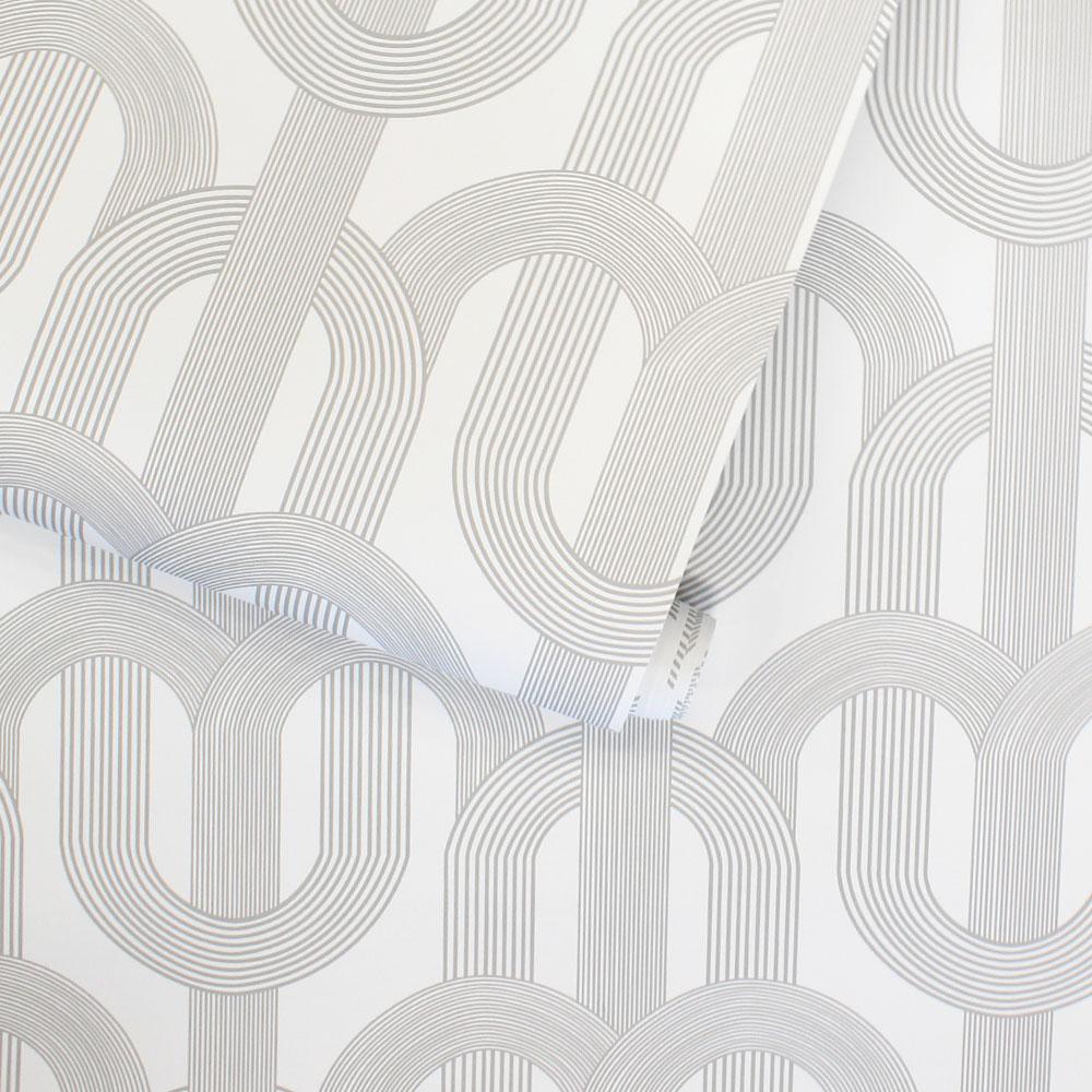 DecoratorsBest Abstract Arch Grey Peel and Stick Wallpaper, 28 sq. ft.