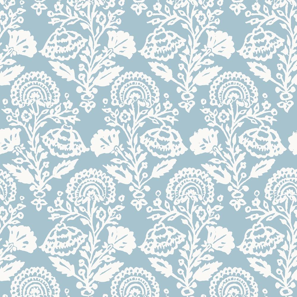 Tempaper Damask Bloom Blue Peel and Stick Wallpaper, 28 sq. ft.