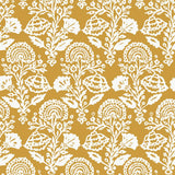 Tempaper Damask Bloom Dark Yellow Peel and Stick Wallpaper, 28 sq. ft.
