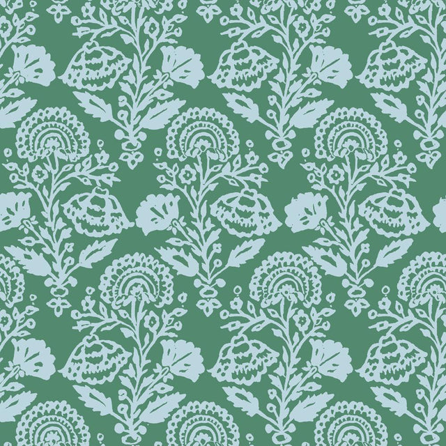 Tempaper Damask Bloom Green Peel and Stick Wallpaper, 28 sq. ft.