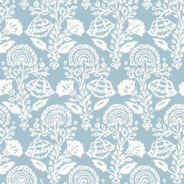 Tempaper Damask Bloom Light Green Peel and Stick Wallpaper, 28 sq. ft.