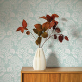 DecoratorsBest Damask Bloom Light Green Peel and Stick Wallpaper, 28 sq. ft.