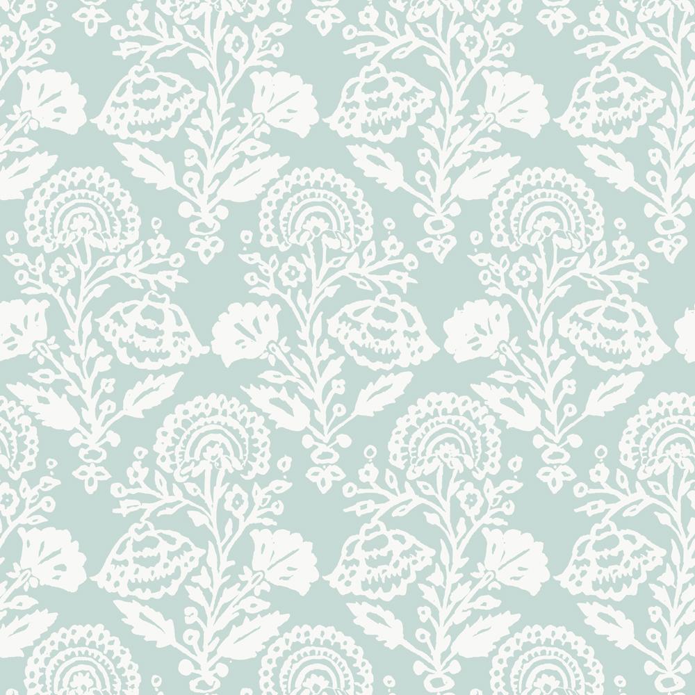 DecoratorsBest Damask Bloom Light Green Peel and Stick Wallpaper, 28 sq. ft.