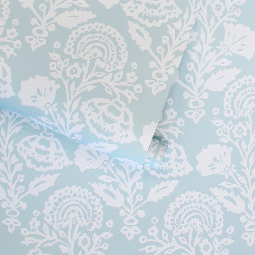 DecoratorsBest Damask Bloom Light Green Peel and Stick Wallpaper, 28 sq. ft.