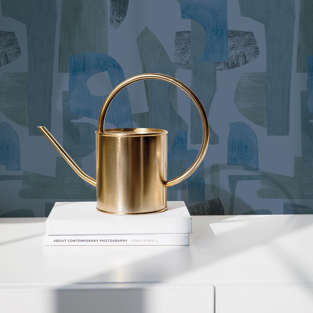 DecoratorsBest Geo Collage Dark Blue Peel and Stick Wallpaper, 28 sq. ft.