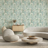 DecoratorsBest Geo Collage Green and Tan Peel and Stick Wallpaper, 28 sq. ft.
