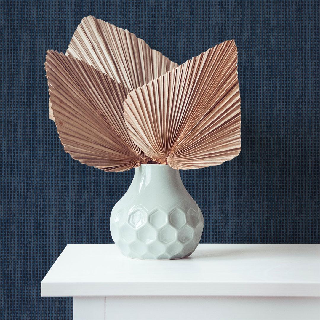 DecoratorsBest Rattan Blue Peel and Stick Wallpaper, 28 sq. ft.