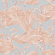 Tempaper Flamingo Fantasy Pink and Powder Blue Peel and Stick Wallpaper, 28 sq. ft.