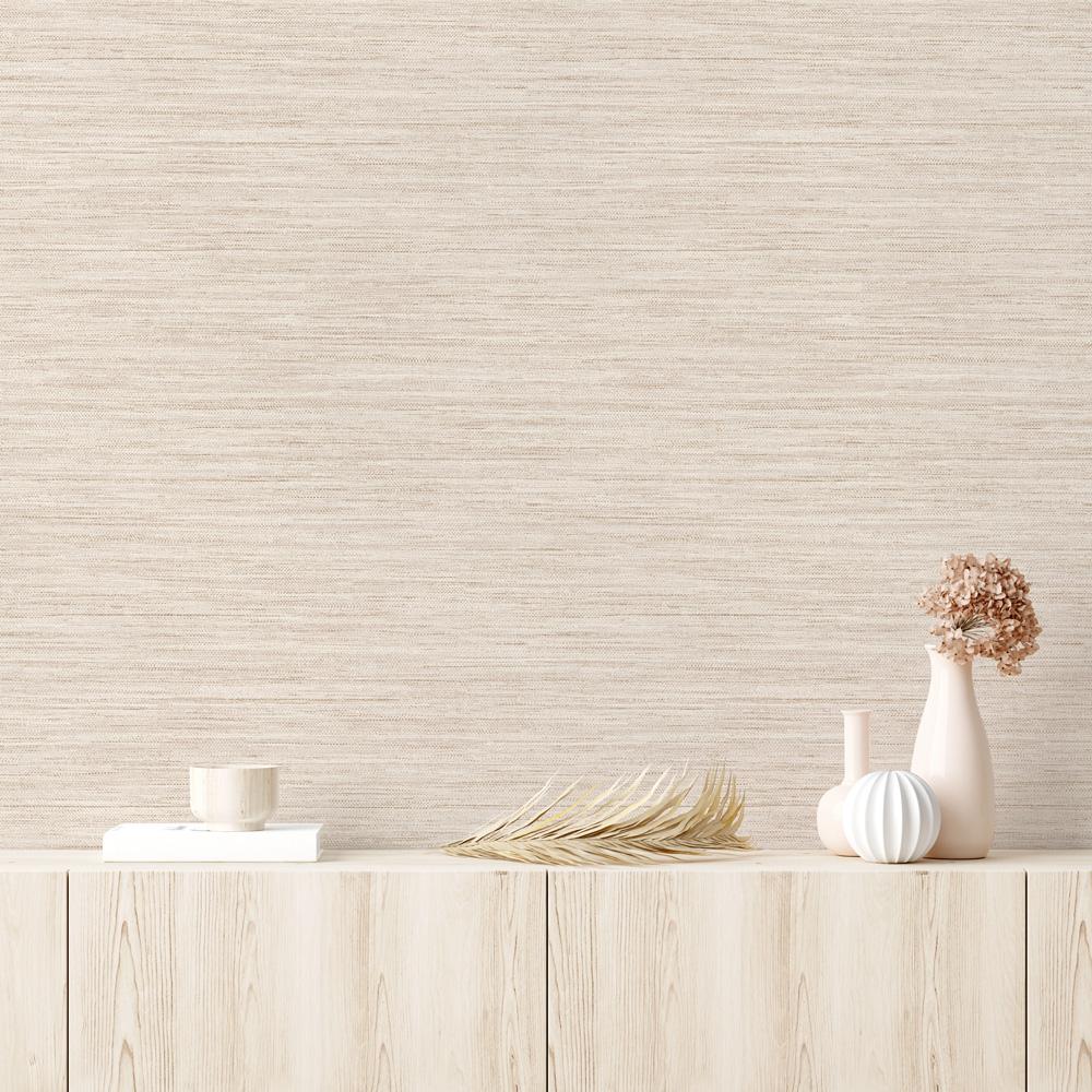 DecoratorsBest Faux Grasscloth Natural Peel and Stick Wallpaper, 28 sq. ft.