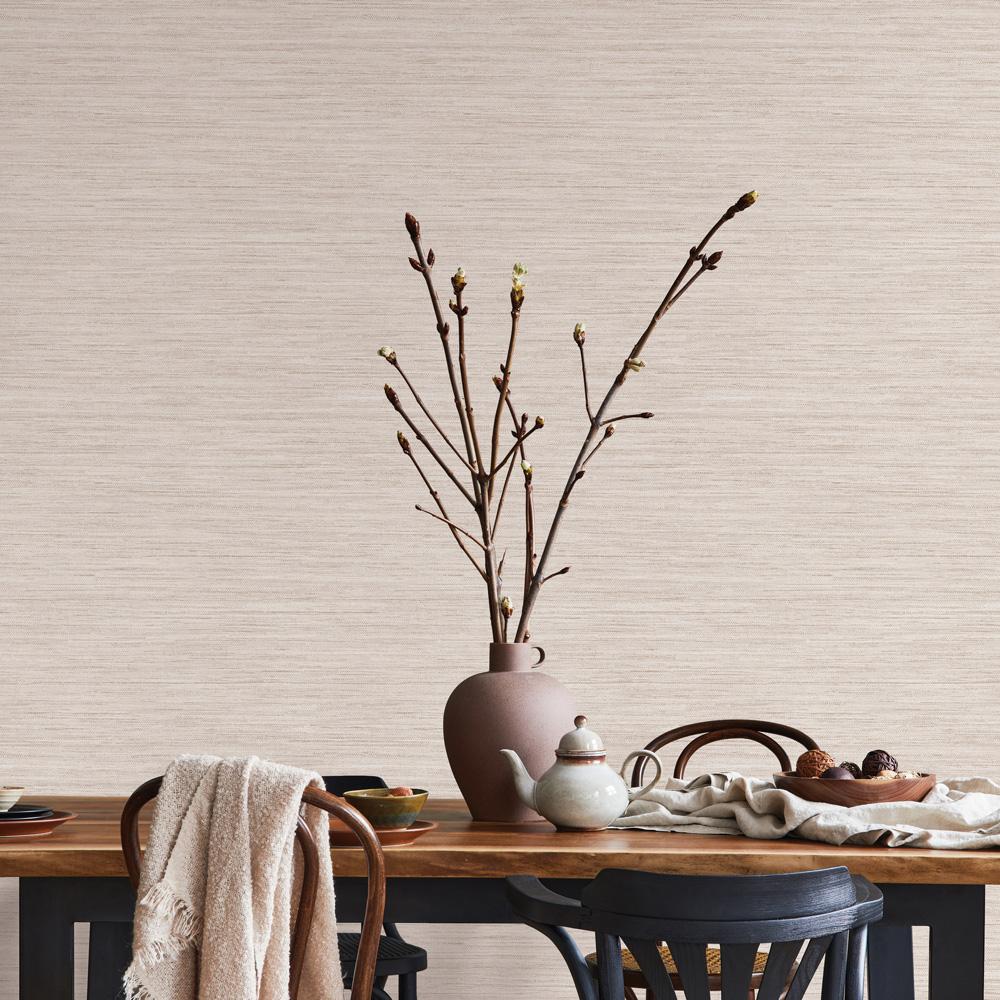 DecoratorsBest Faux Grasscloth Natural Peel and Stick Wallpaper, 28 sq. ft.