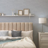 DecoratorsBest Faux Grasscloth Light Blue Peel and Stick Wallpaper, 28 sq. ft.