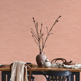 DecoratorsBest Faux Grasscloth Coral Peel and Stick Wallpaper, 28 sq. ft.