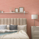 DecoratorsBest Faux Grasscloth Coral Peel and Stick Wallpaper, 28 sq. ft.