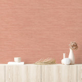 DecoratorsBest Faux Grasscloth Coral Peel and Stick Wallpaper, 28 sq. ft.