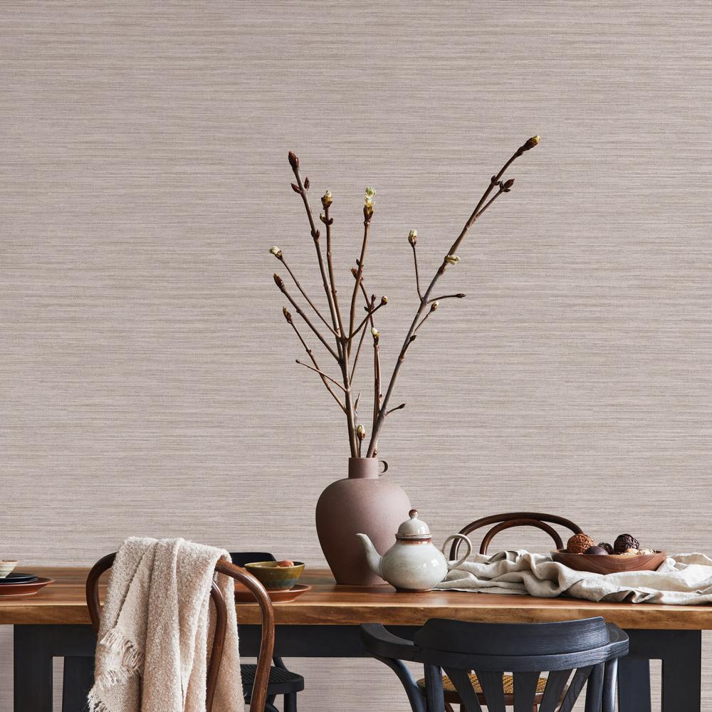 DecoratorsBest Faux Grasscloth Grey Peel and Stick Wallpaper, 28 sq. ft.