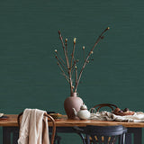 DecoratorsBest Faux Grasscloth Teal Peel and Stick Wallpaper, 28 sq. ft.