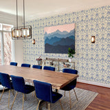 DecoratorsBest Bali Wave Blue Peel and Stick Wallpaper, 28 sq. ft.