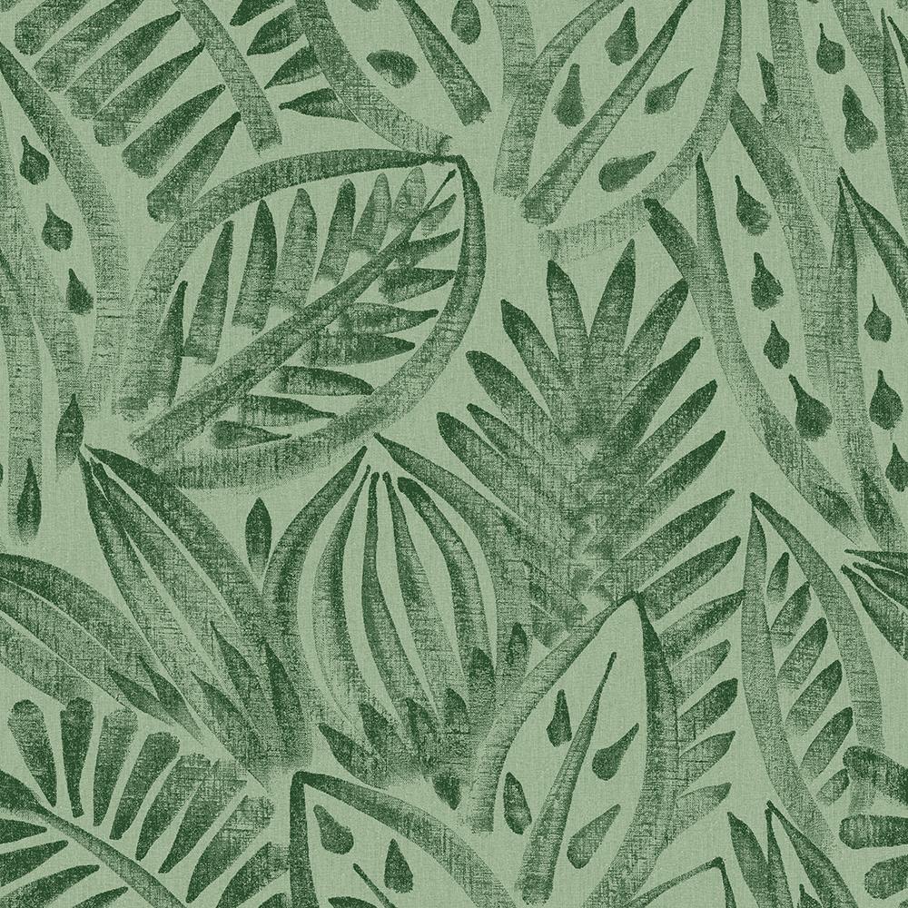 DecoratorsBest Palms Green Peel and Stick Wallpaper, 28 sq. ft.