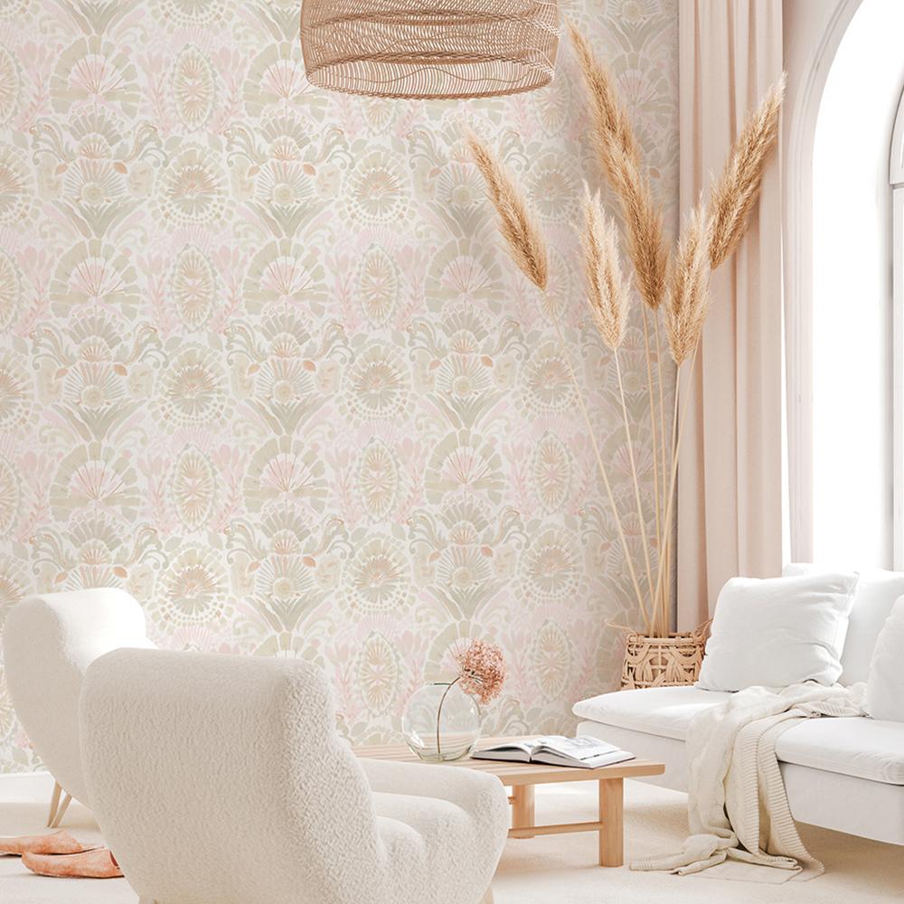 DecoratorsBest Boho Rosewater Peel and Stick Wallpaper, 28 sq. ft.