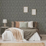 DecoratorsBest Leaves Black Peel and Stick Wallpaper, 28 sq. ft.