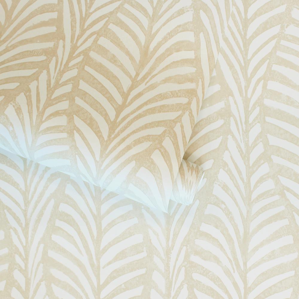 DecoratorsBest Leaves White Peel and Stick Wallpaper, 28 sq. ft.