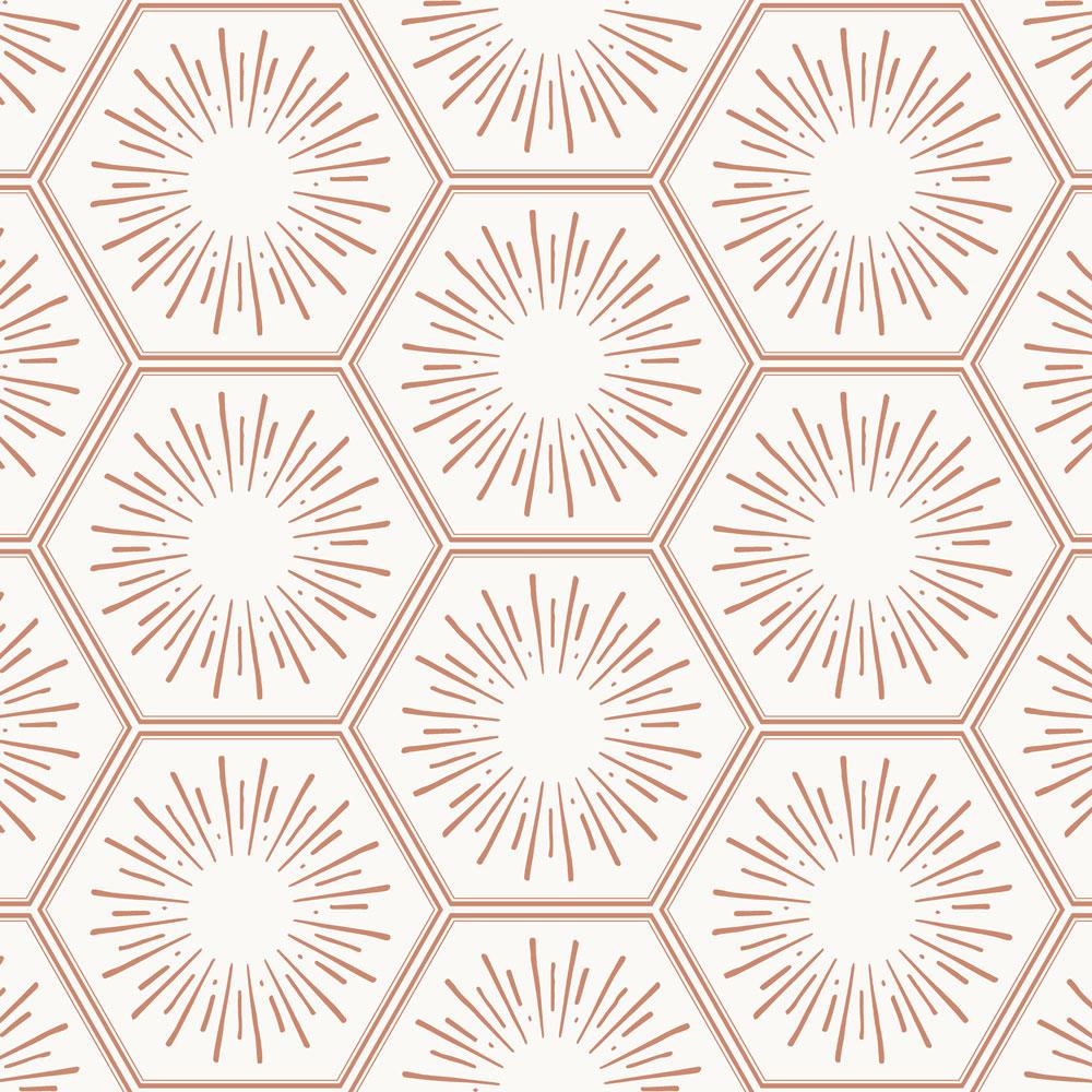 Tempaper Honeycomb Tile Bronze Peel and Stick Wallpaper, 28 sq. ft.