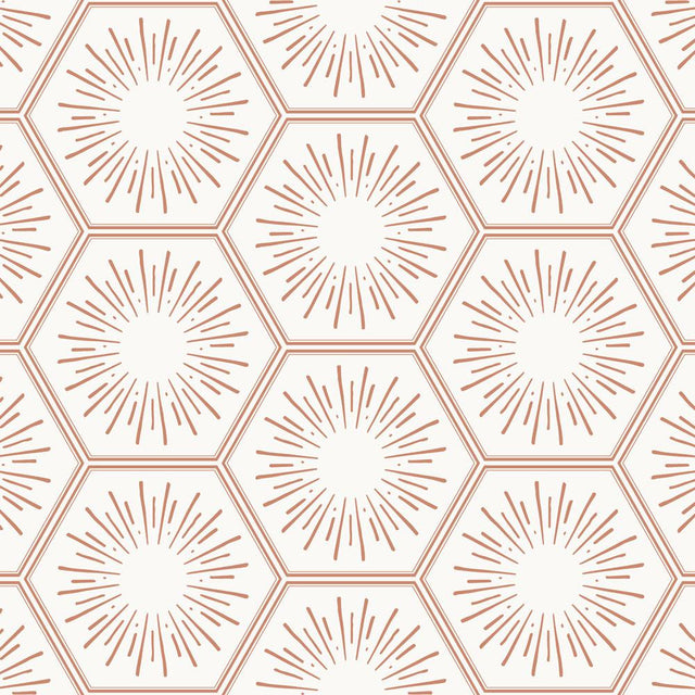 Tempaper Honeycomb Tile Bronze Peel and Stick Wallpaper, 28 sq. ft.