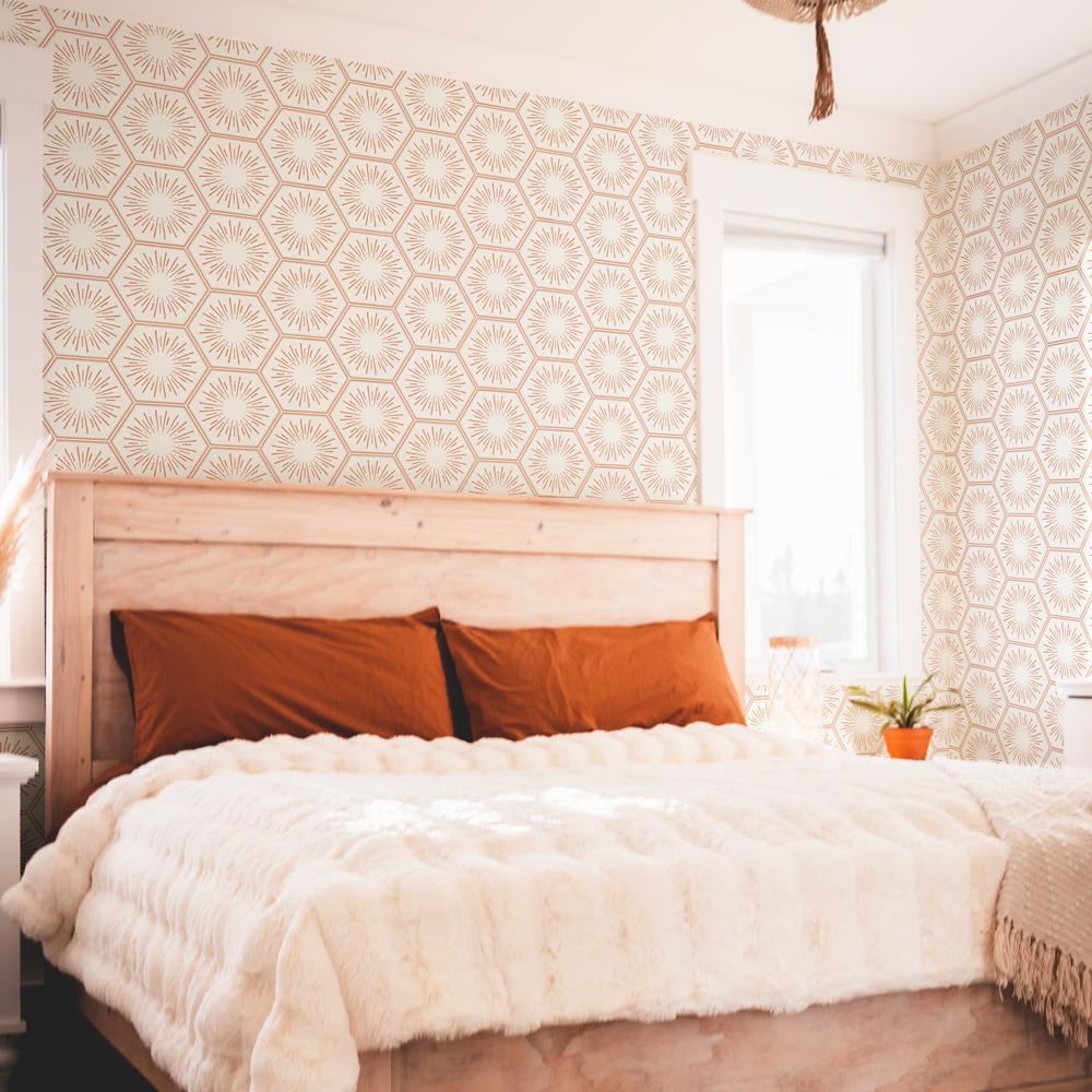 DecoratorsBest Honeycomb Tile Bronze Peel and Stick Wallpaper, 28 sq. ft.