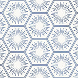 Tempaper Honeycomb Tile Metallic Blue Peel and Stick Wallpaper, 28 sq. ft.
