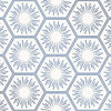 Decoratorsbest Peel And Stick Honeycomb Tile Metallic Blue Wallpaper