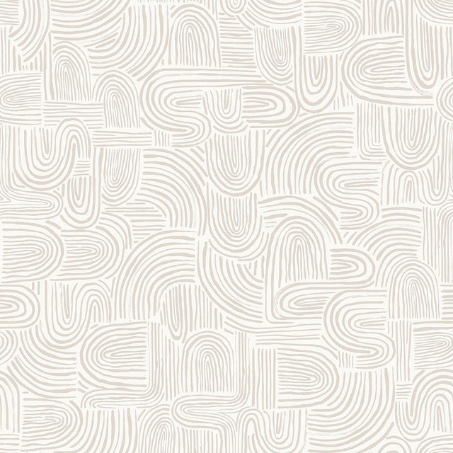 Tempaper Waves Neutral Peel and Stick Wallpaper, 28 sq. ft.