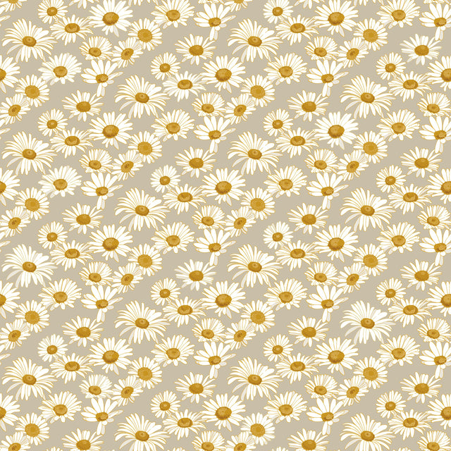 Tempaper Retro Daisy by The Novogratz Yellow and Grey Peel and Stick Wallpaper, 28 sq. ft.