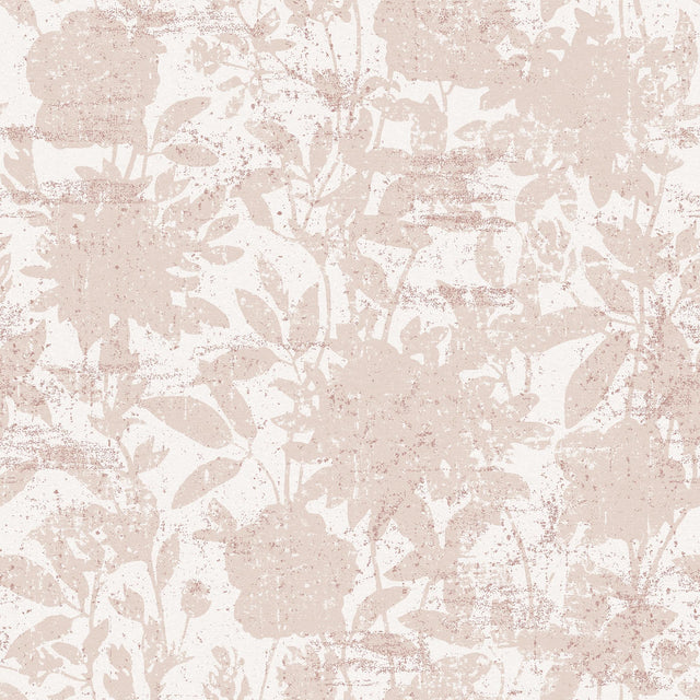 Tempaper Distressed Floral Pink Peel and Stick Wallpaper, 28 sq. ft.