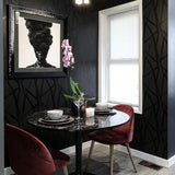 DecoratorsBest Lines by Genevieve Gorder Black Peel and Stick Wallpaper, 28 sq. ft.