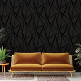 DecoratorsBest Lines by Genevieve Gorder Black Peel and Stick Wallpaper, 28 sq. ft.