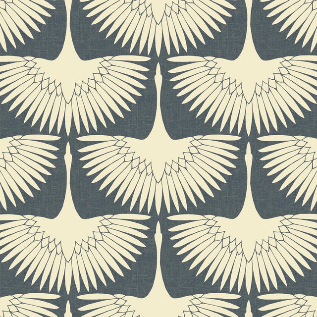 Tempaper Cranes by Genevieve Gorder Blue Peel and Stick Wallpaper, 28 sq. ft.