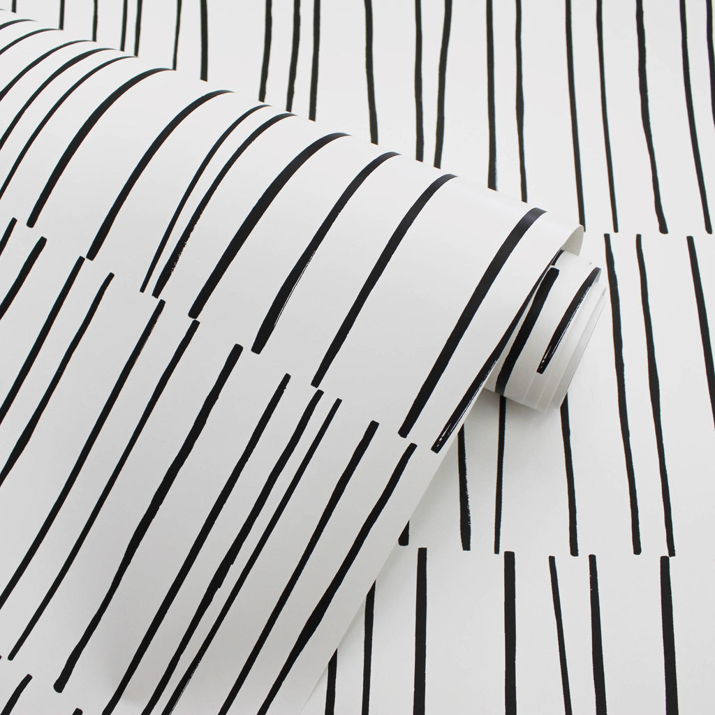 DecoratorsBest Stripe Lines by Bobby Berk Domino Peel and Stick Wallpaper, 28 sq. ft.