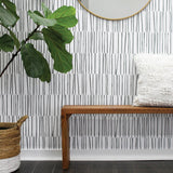 DecoratorsBest Stripe Lines by Bobby Berk Domino Peel and Stick Wallpaper, 28 sq. ft.