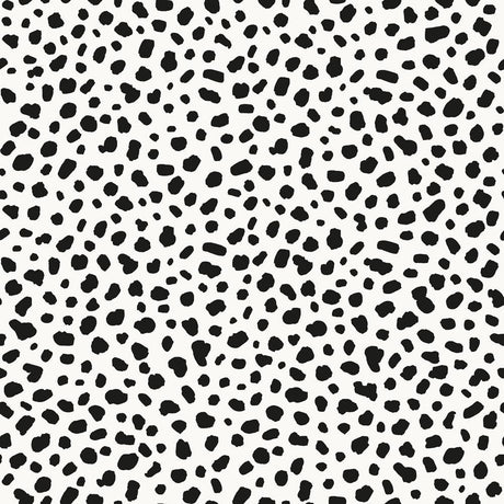 Tempaper Dalmation Dots by The Novogratz Black and White Peel and Stick Wallpaper, 28 sq. ft.