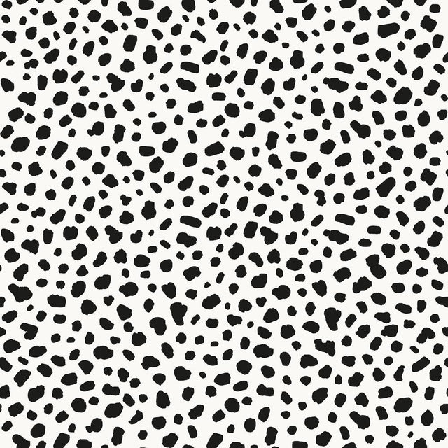 Tempaper Dalmation Dots by The Novogratz Black and White Peel and Stick Wallpaper, 28 sq. ft.