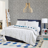 DecoratorsBest Dalmation Dots by The Novogratz Black and White Peel and Stick Wallpaper, 28 sq. ft.