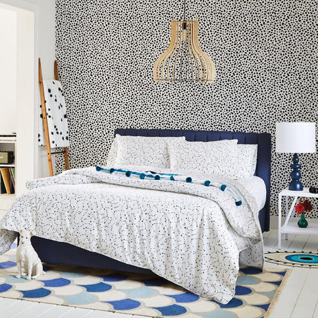 DecoratorsBest Dalmation Dots by The Novogratz Black and White Peel and Stick Wallpaper, 28 sq. ft.