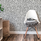 DecoratorsBest Dalmation Dots by The Novogratz Black and White Peel and Stick Wallpaper, 28 sq. ft.