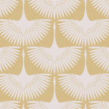 Tempaper Cranes by Genevieve Gorder Golden Yellow Peel and Stick Wallpaper, 28 sq. ft.