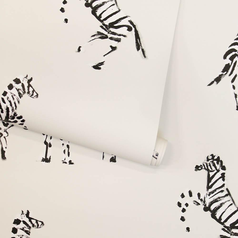 DecoratorsBest Zebras by The Novogratz White Peel and Stick Wallpaper, 28 sq. ft.