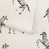 DecoratorsBest Zebras by The Novogratz White Peel and Stick Wallpaper, 28 sq. ft.