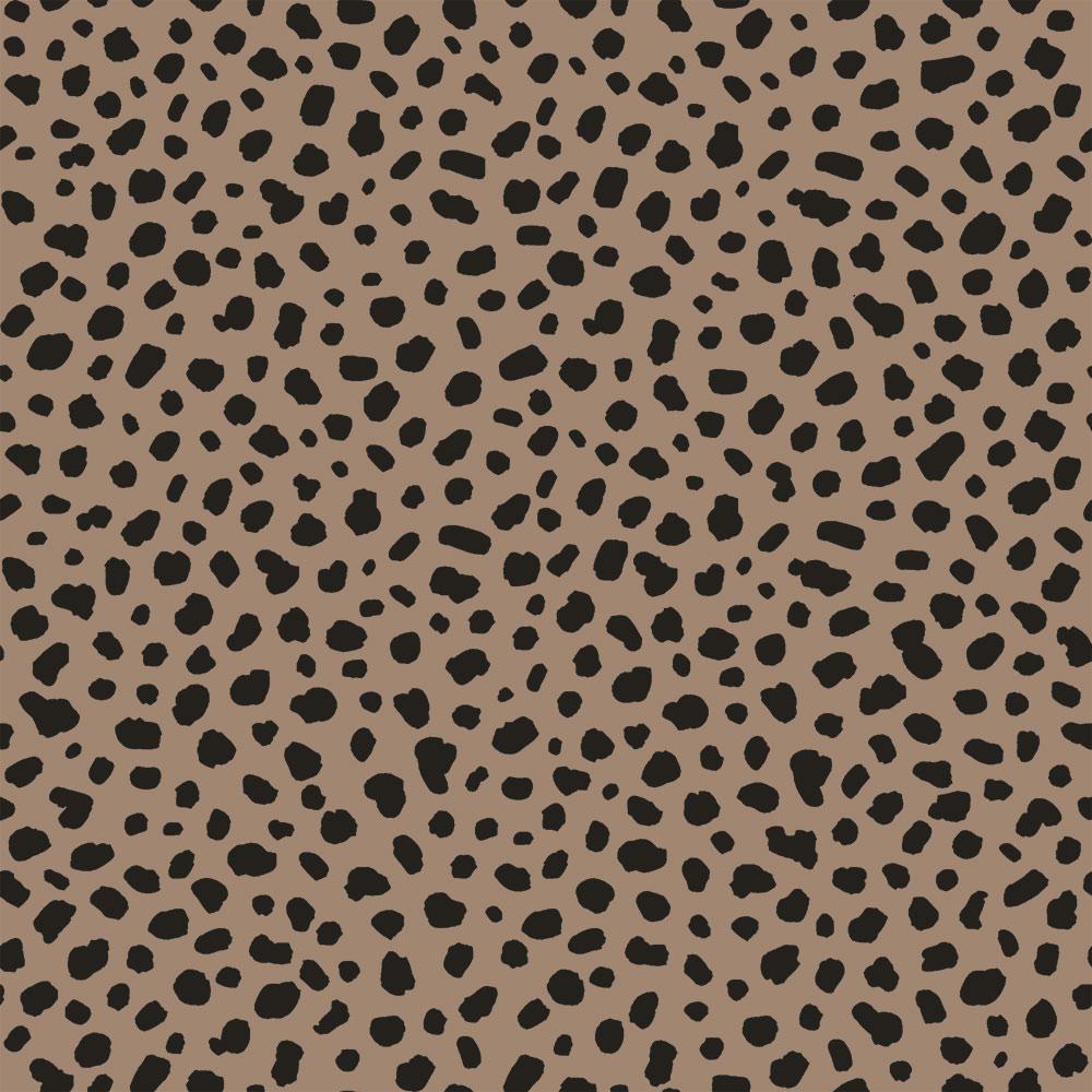 Tempaper Dalmation Dots by The Novogratz Black and Brown Peel and Stick Wallpaper, 28 sq. ft.