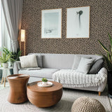 DecoratorsBest Dalmation Dots by The Novogratz Black and Brown Peel and Stick Wallpaper, 28 sq. ft.