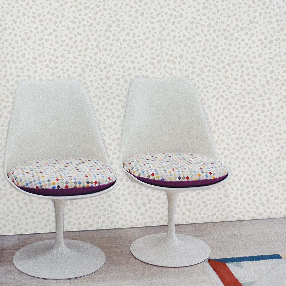 DecoratorsBest Dalmation Dots by The Novogratz Neutral Peel and Stick Wallpaper, 28 sq. ft.